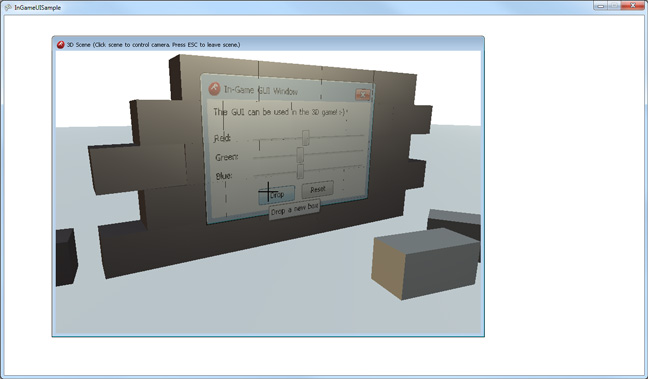 Rendering an interactive GUI in a 3D scene